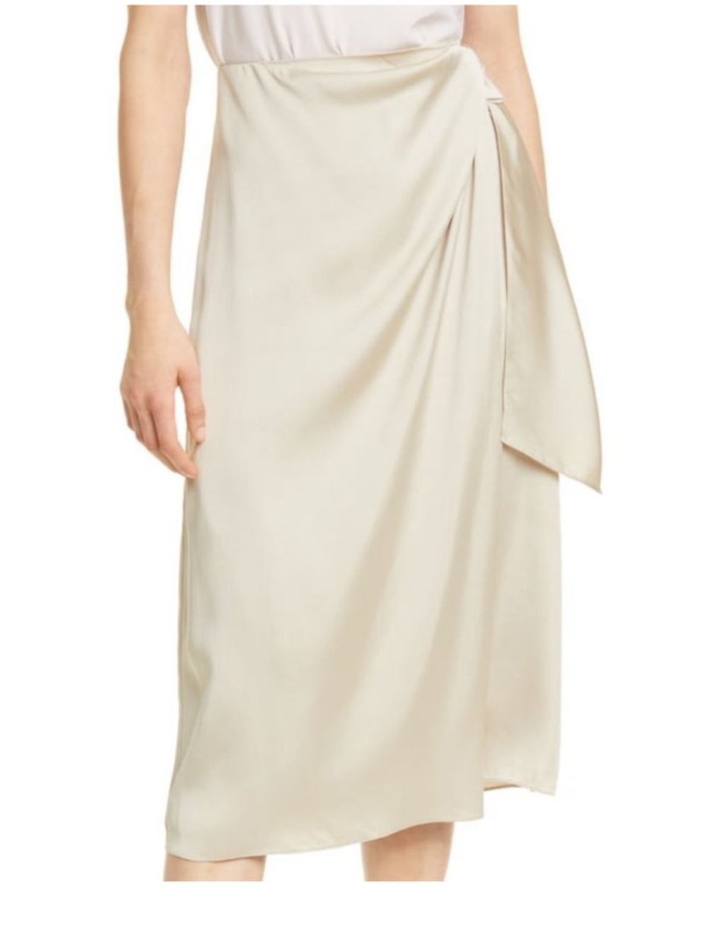 Club Monaco Champagne Midi Skirt